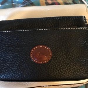 Vintage Dooney & Bourke pebbled black card holder